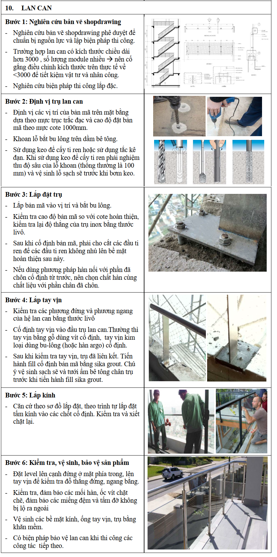 Lan can (inox, sắt, CNC)