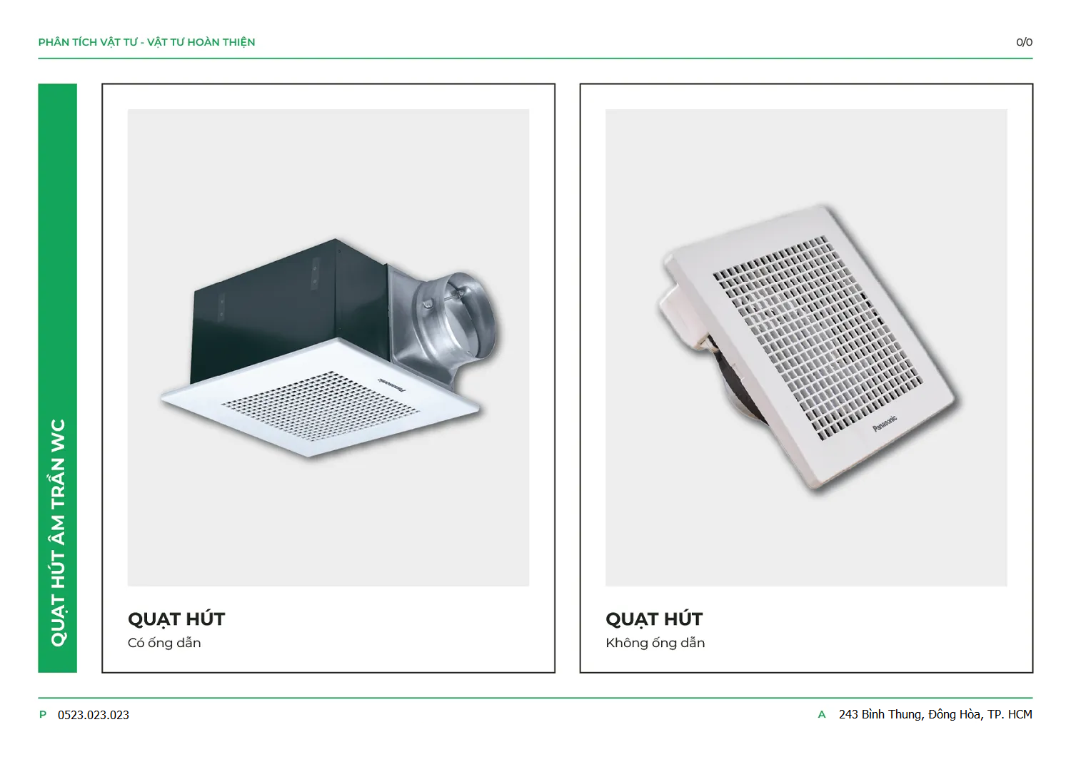 Quạt hút âm trần WC